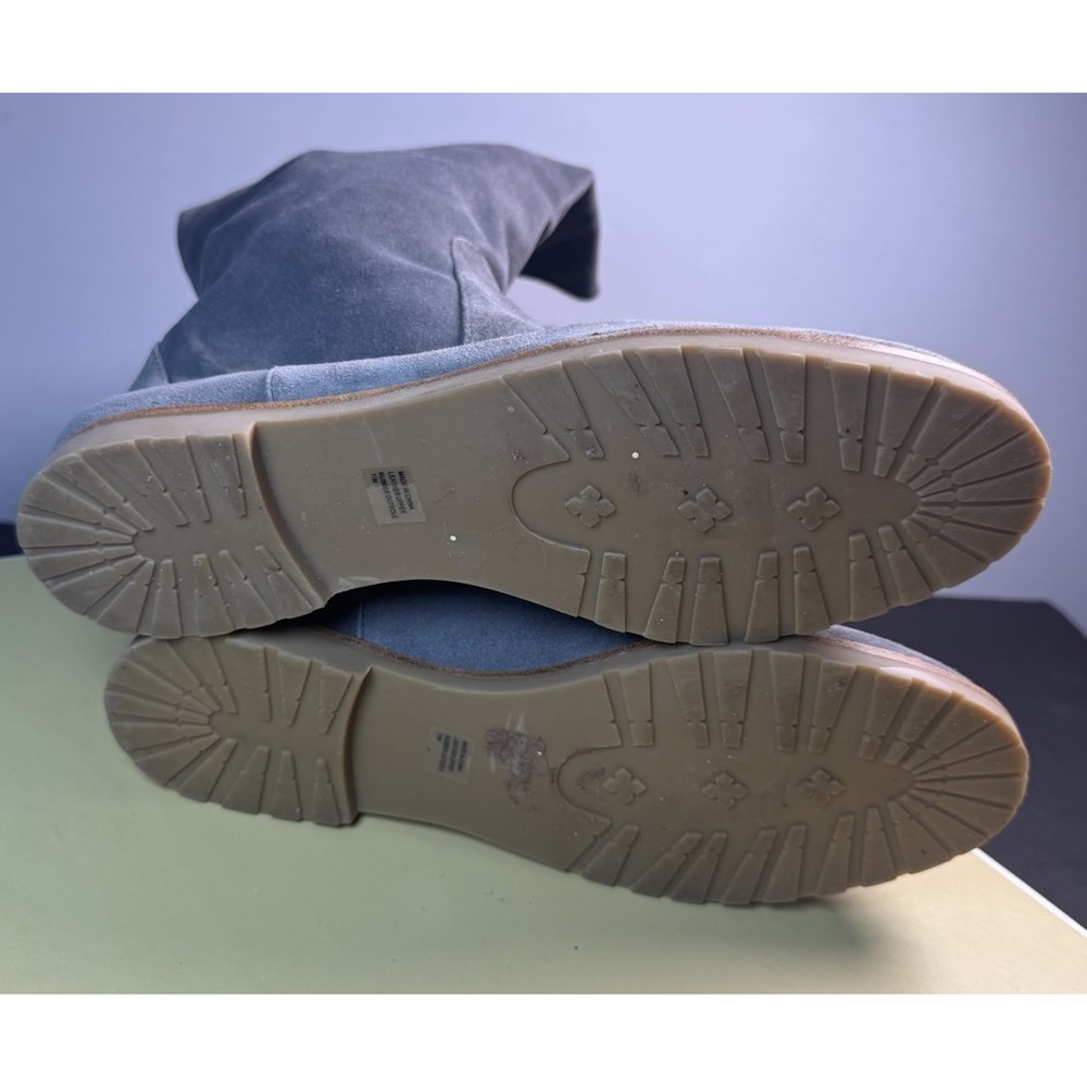 Michael Kors Kenton Suede Boots Women's 11 Slate Gray Lug Sole New With Box Flat - Picture 5 of 13